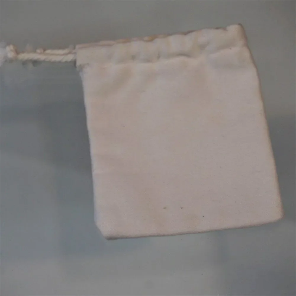 L'Amoureuse Vintage Dust Bag Jewelry Storage White Drawstring